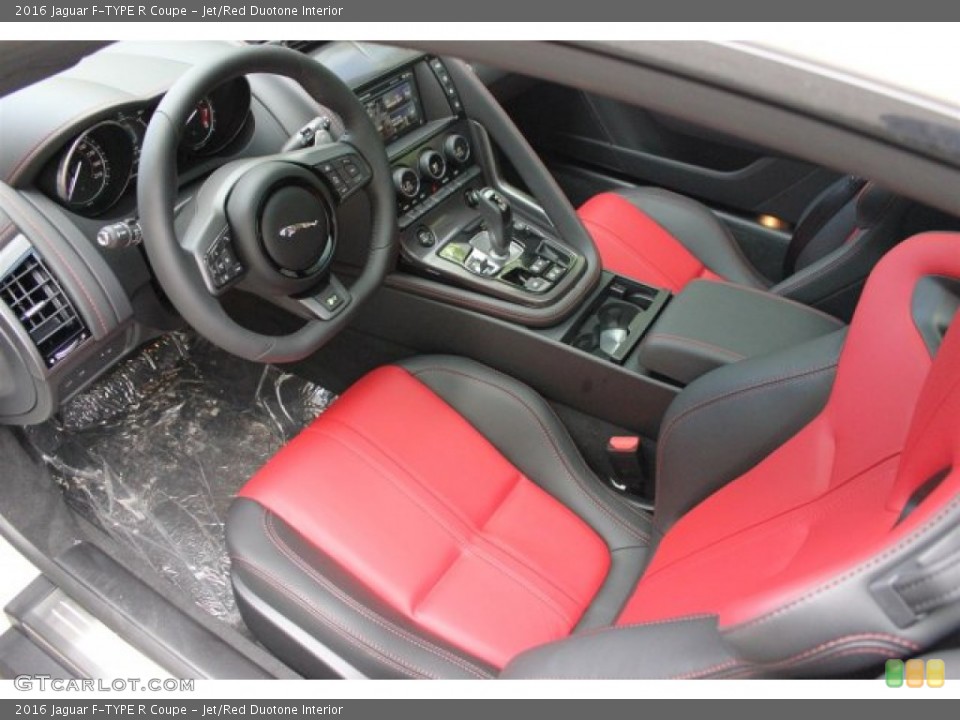 Jet/Red Duotone Interior Prime Interior for the 2016 Jaguar F-TYPE R Coupe #105622180