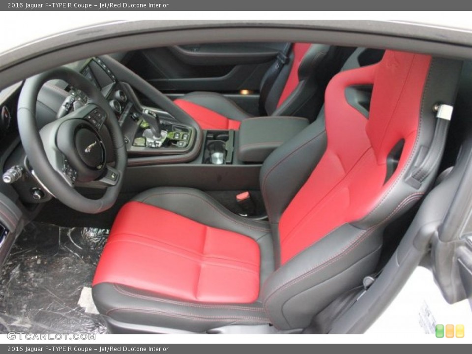 Jet/Red Duotone Interior Front Seat for the 2016 Jaguar F-TYPE R Coupe #105622197