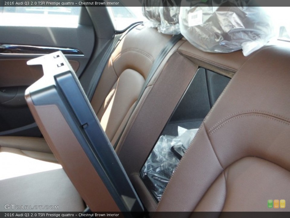 Chestnut Brown Interior Rear Seat for the 2016 Audi Q3 2.0 TSFI Prestige quattro #105622233