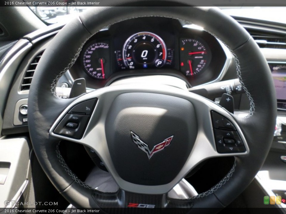 Jet Black Interior Steering Wheel for the 2016 Chevrolet Corvette Z06 Coupe #105623098