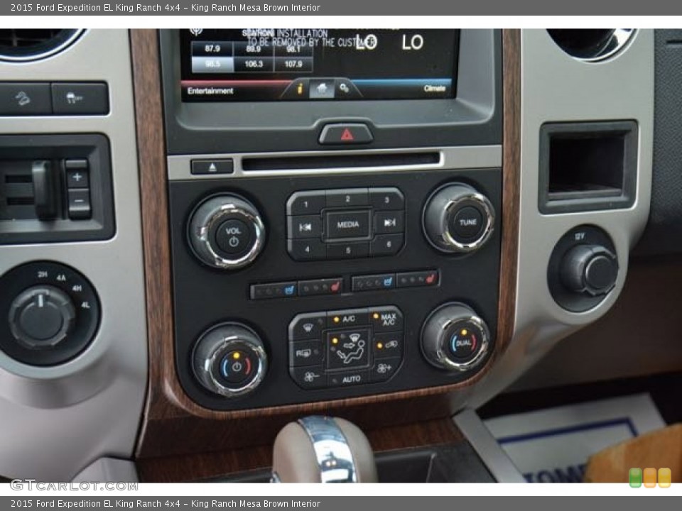 King Ranch Mesa Brown Interior Controls for the 2015 Ford Expedition EL King Ranch 4x4 #105623107