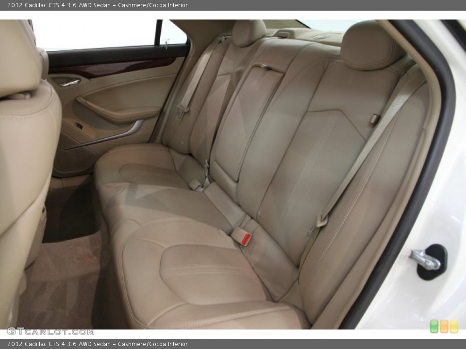 Cashmere/Cocoa Interior Rear Seat for the 2012 Cadillac CTS 4 3.6 AWD Sedan #105627601