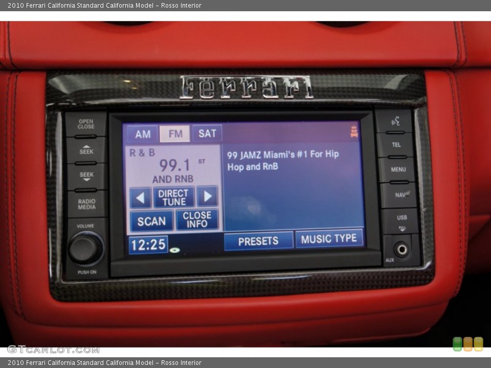Rosso Interior Controls for the 2010 Ferrari California  #105629092