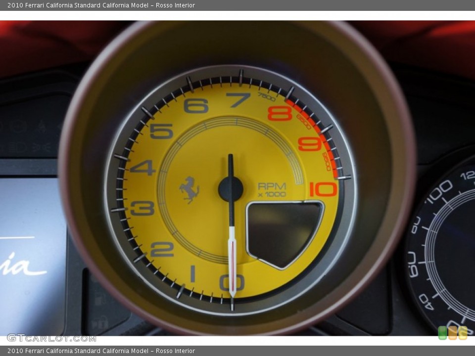 Rosso Interior Gauges for the 2010 Ferrari California  #105629149