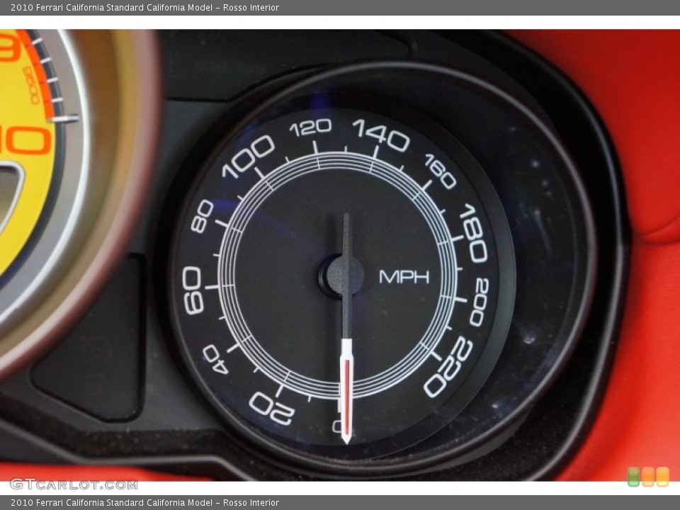 Rosso Interior Gauges for the 2010 Ferrari California  #105629167