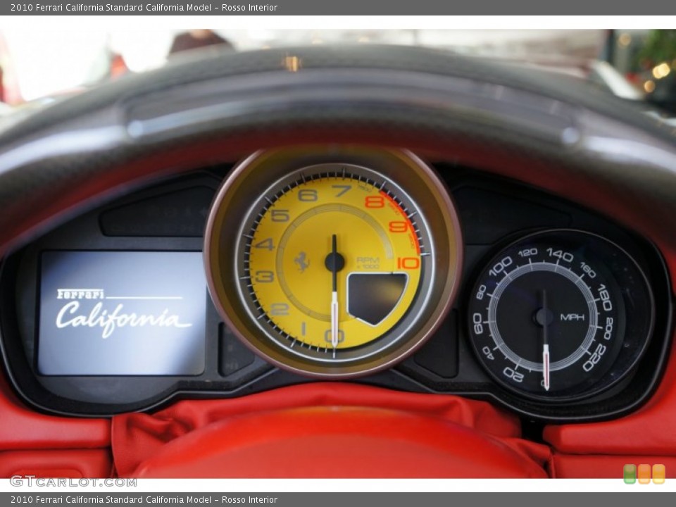 Rosso Interior Gauges for the 2010 Ferrari California  #105629206