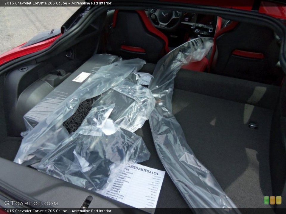 Adrenaline Red Interior Trunk for the 2016 Chevrolet Corvette Z06 Coupe #105652296
