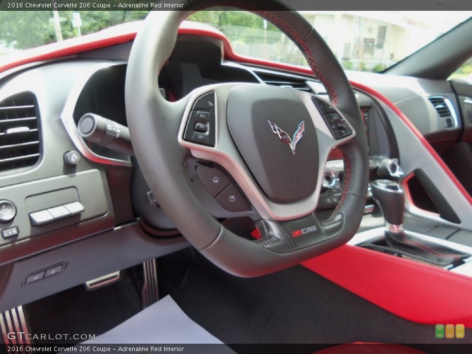 Adrenaline Red Interior Steering Wheel for the 2016 Chevrolet Corvette Z06 Coupe #105652356