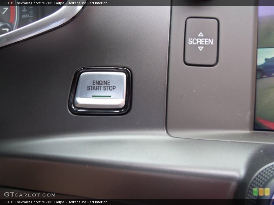 Adrenaline Red Interior Controls for the 2016 Chevrolet Corvette Z06 Coupe #105652815