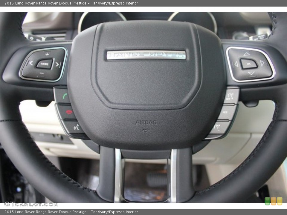 Tan/Ivory/Espresso Interior Steering Wheel for the 2015 Land Rover Range Rover Evoque Prestige #105659427