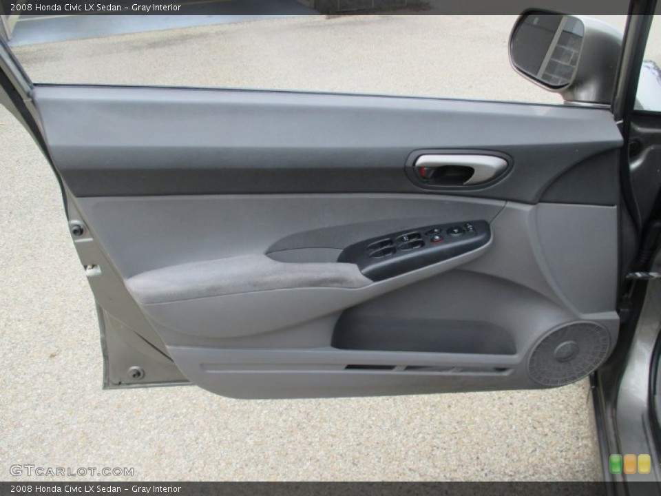 Gray Interior Door Panel for the 2008 Honda Civic LX Sedan #105663957