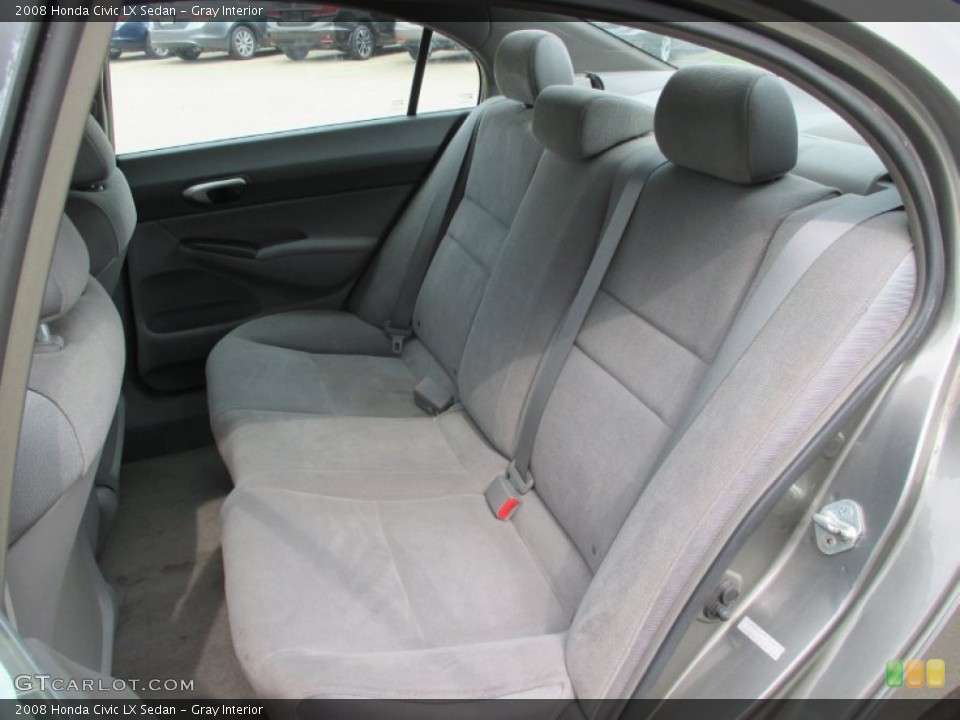Gray Interior Rear Seat for the 2008 Honda Civic LX Sedan #105664005