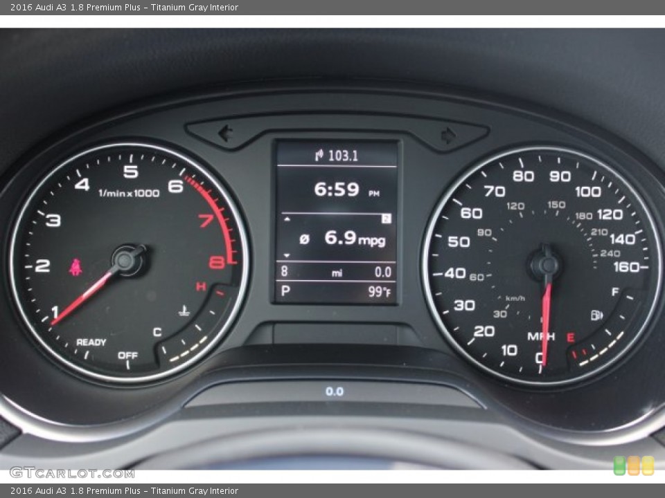 Titanium Gray Interior Gauges for the 2016 Audi A3 1.8 Premium Plus #105676113