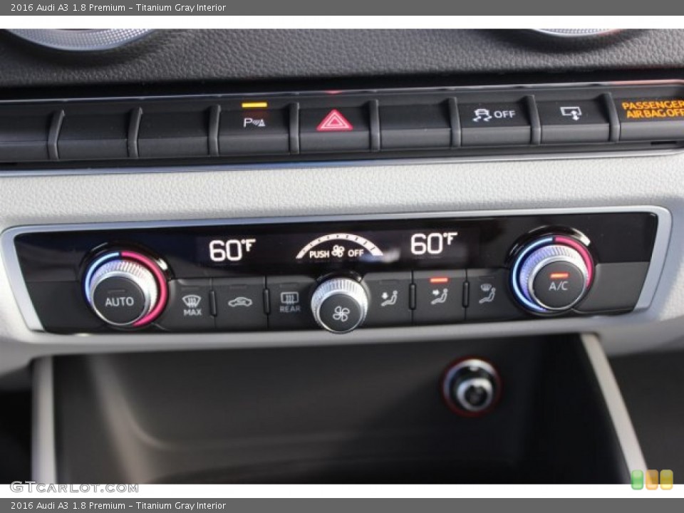 Titanium Gray Interior Controls for the 2016 Audi A3 1.8 Premium #105677834