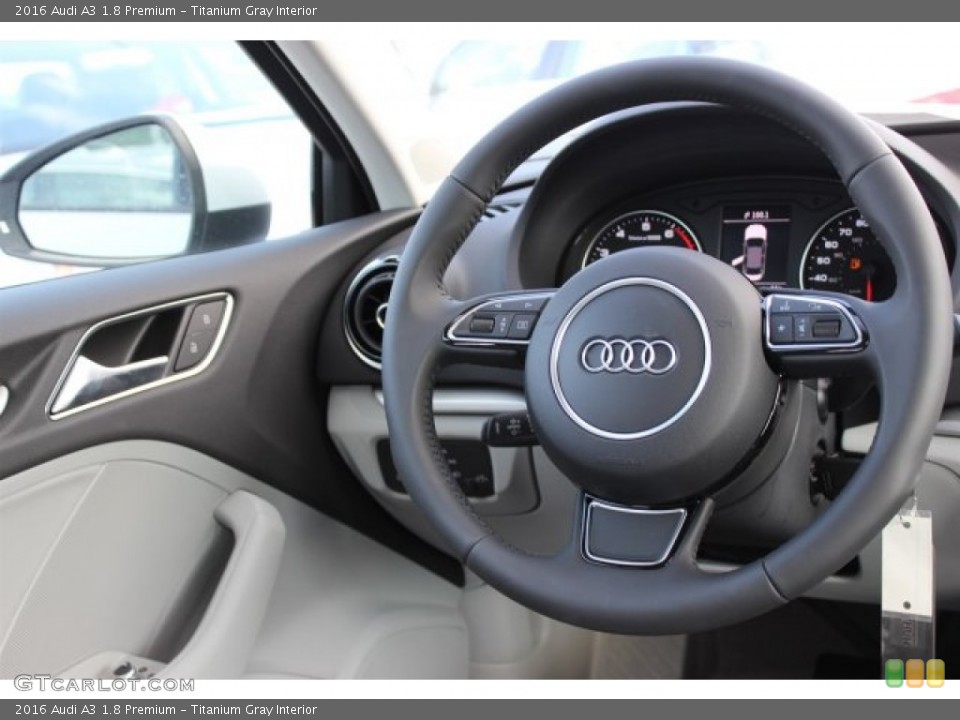 Titanium Gray Interior Steering Wheel for the 2016 Audi A3 1.8 Premium #105678095