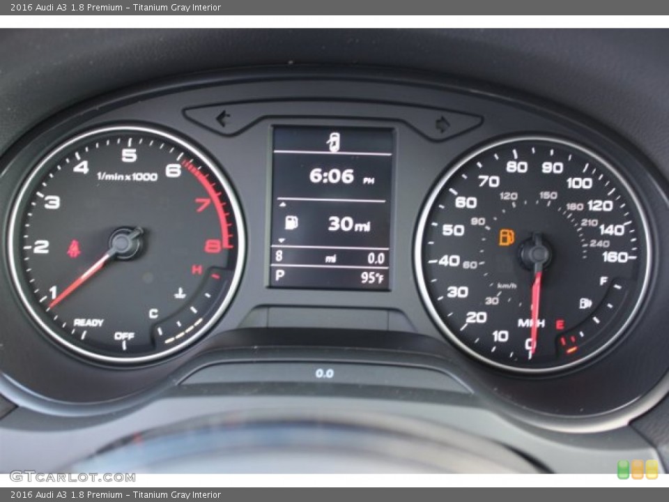 Titanium Gray Interior Gauges for the 2016 Audi A3 1.8 Premium #105678149