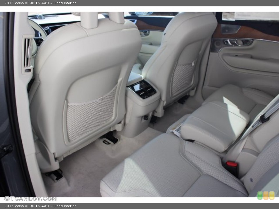Blond Interior Rear Seat for the 2016 Volvo XC90 T6 AWD #105686750