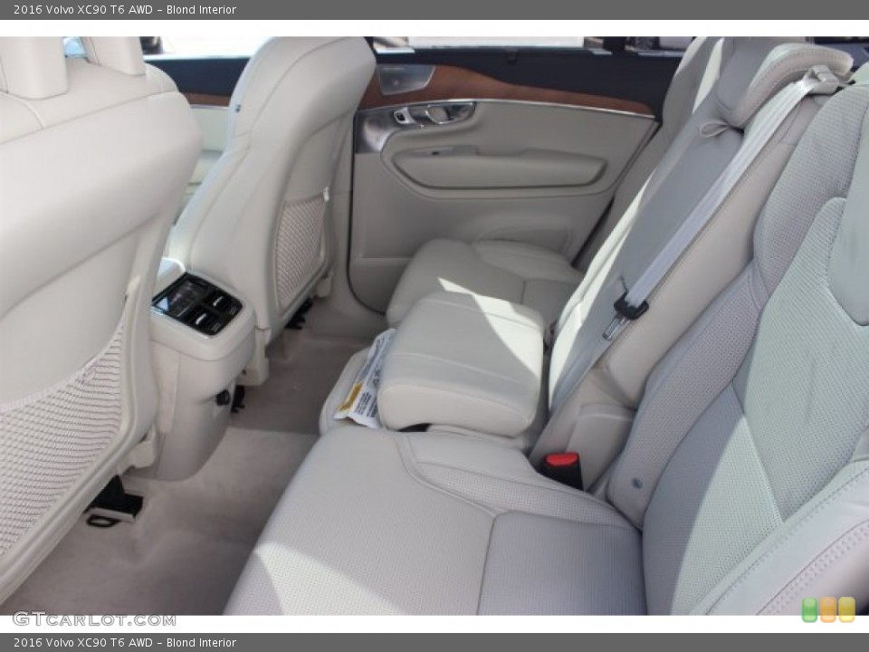 Blond Interior Rear Seat for the 2016 Volvo XC90 T6 AWD #105686768