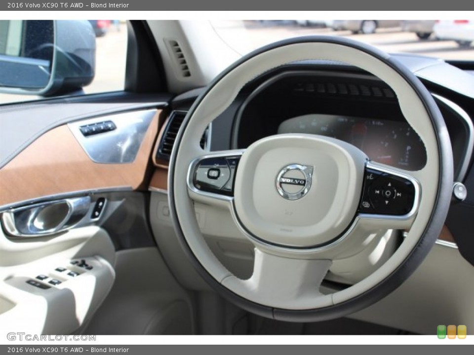 Blond Interior Steering Wheel for the 2016 Volvo XC90 T6 AWD #105686804