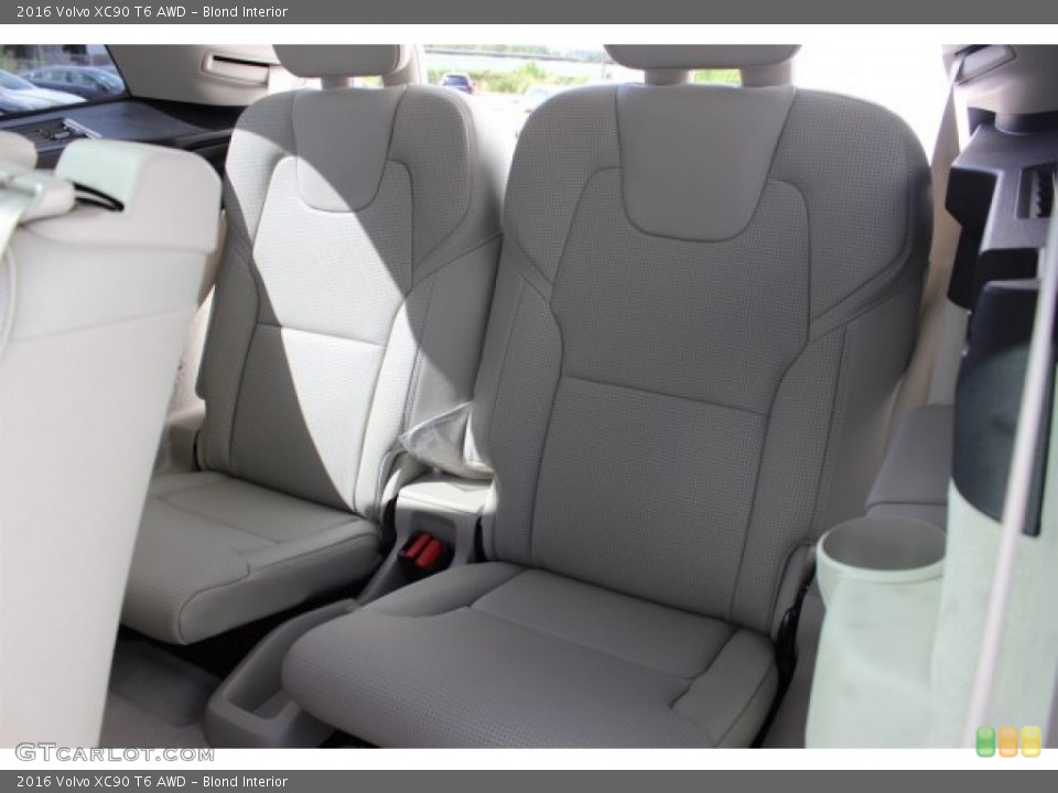 Blond Interior Rear Seat for the 2016 Volvo XC90 T6 AWD #105686822