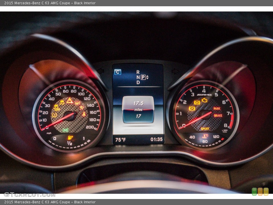 Black Interior Gauges for the 2015 Mercedes-Benz C 63 AMG Coupe #105692591