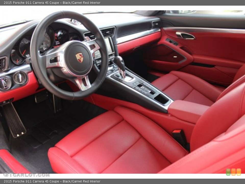 Black/Garnet Red Interior Photo for the 2015 Porsche 911 Carrera 4S Coupe #105696722