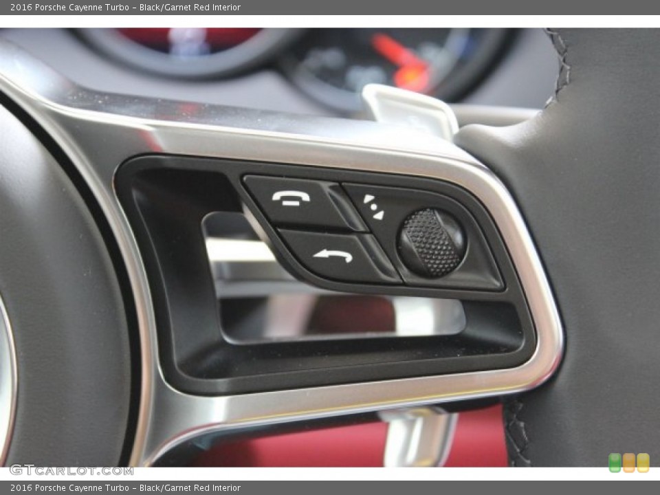 Black/Garnet Red Interior Controls for the 2016 Porsche Cayenne Turbo #105698444