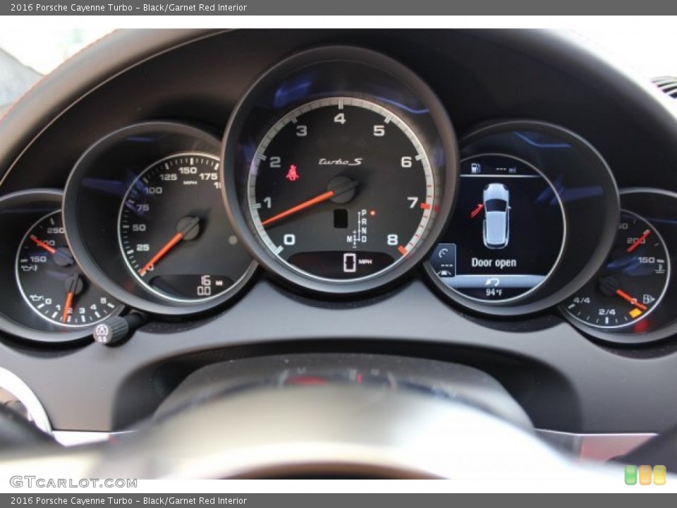 Black/Garnet Red Interior Gauges for the 2016 Porsche Cayenne Turbo #105698528