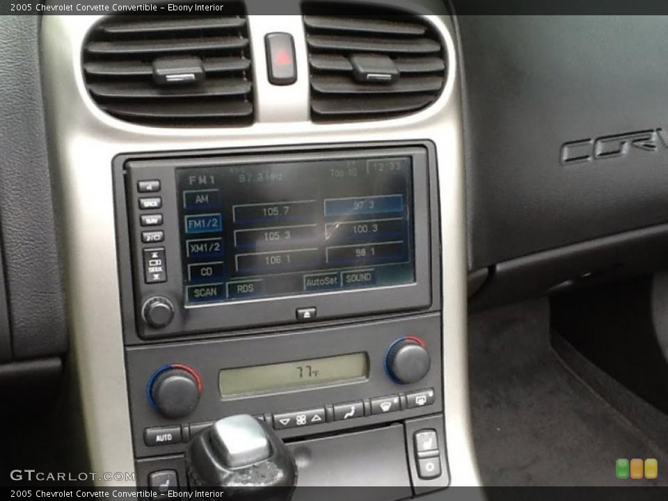 Ebony Interior Controls for the 2005 Chevrolet Corvette Convertible #105699335