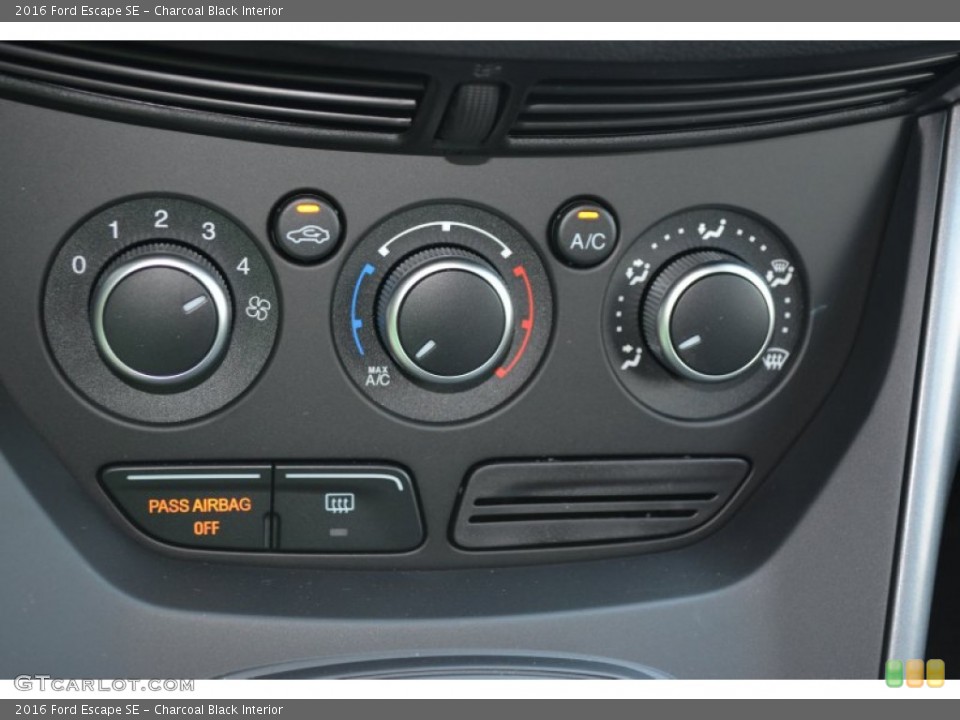 Charcoal Black Interior Controls for the 2016 Ford Escape SE #105702493