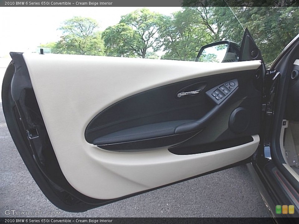 Cream Beige Interior Door Panel for the 2010 BMW 6 Series 650i Convertible #105713971