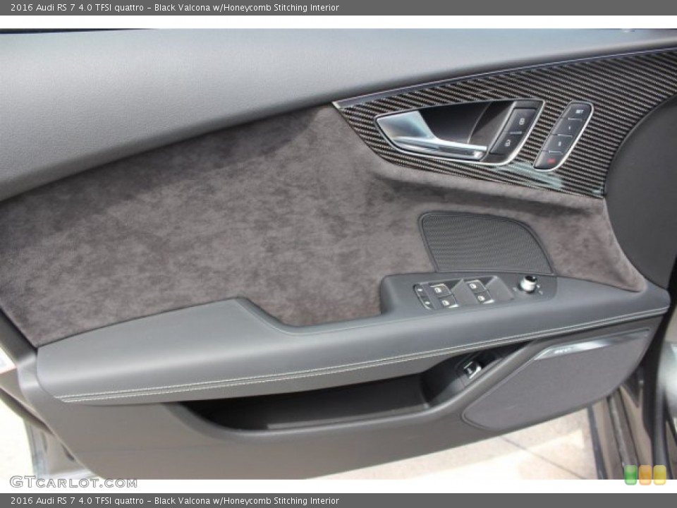 Black Valcona w/Honeycomb Stitching Interior Door Panel for the 2016 Audi RS 7 4.0 TFSI quattro #105728900
