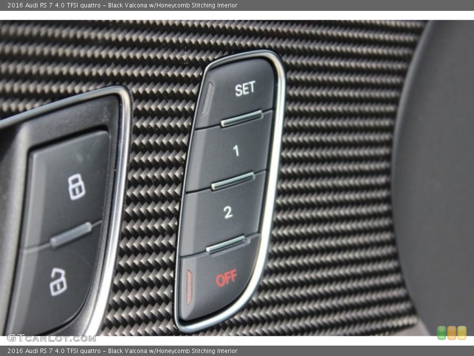 Black Valcona w/Honeycomb Stitching Interior Controls for the 2016 Audi RS 7 4.0 TFSI quattro #105729020