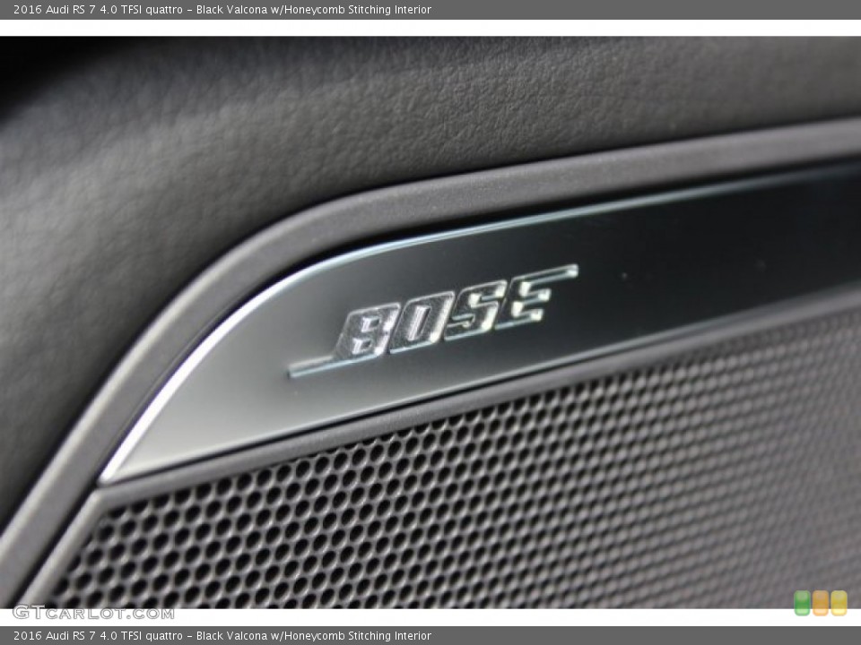 Black Valcona w/Honeycomb Stitching Interior Audio System for the 2016 Audi RS 7 4.0 TFSI quattro #105729029