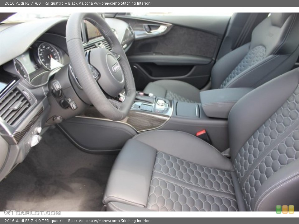 Black Valcona w/Honeycomb Stitching Interior Photo for the 2016 Audi RS 7 4.0 TFSI quattro #105729098