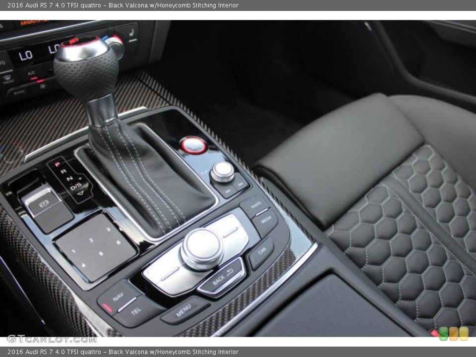 Black Valcona w/Honeycomb Stitching Interior Transmission for the 2016 Audi RS 7 4.0 TFSI quattro #105729132