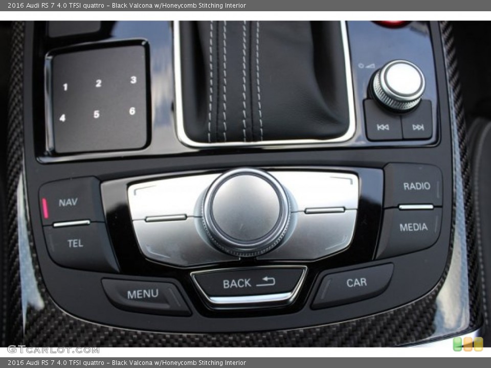 Black Valcona w/Honeycomb Stitching Interior Controls for the 2016 Audi RS 7 4.0 TFSI quattro #105729194