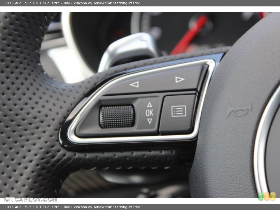 Black Valcona w/Honeycomb Stitching Interior Controls for the 2016 Audi RS 7 4.0 TFSI quattro #105729443