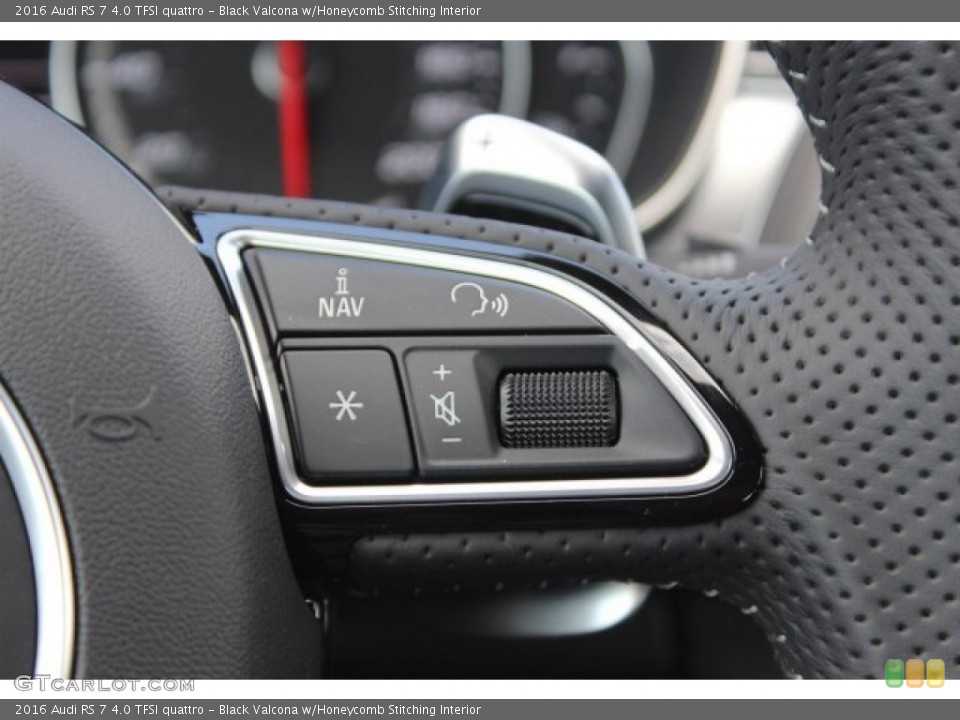 Black Valcona w/Honeycomb Stitching Interior Controls for the 2016 Audi RS 7 4.0 TFSI quattro #105729626