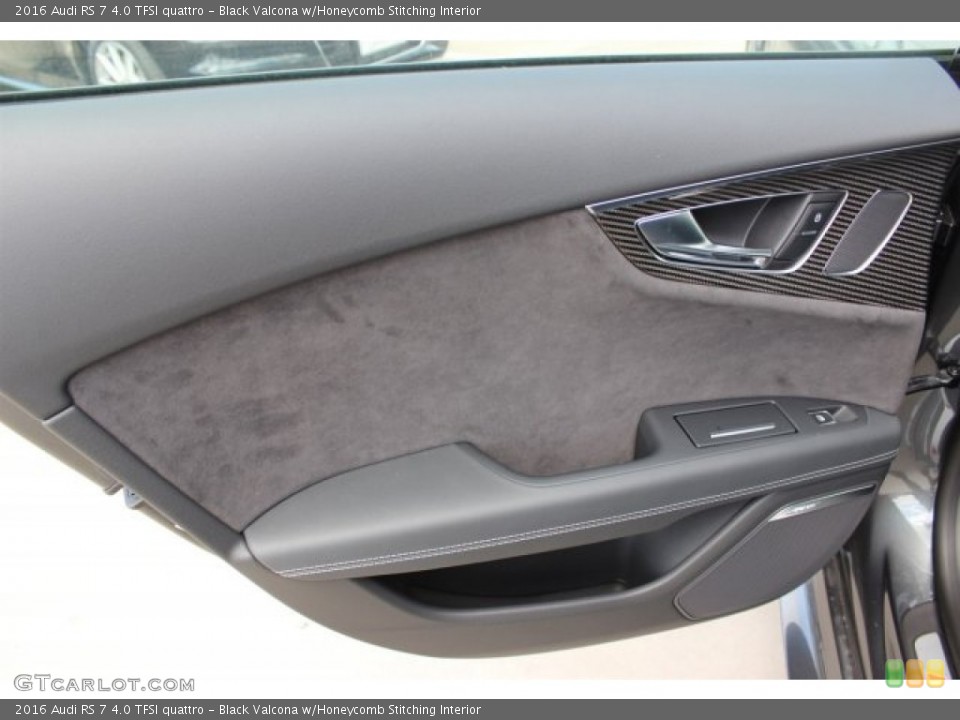 Black Valcona w/Honeycomb Stitching Interior Door Panel for the 2016 Audi RS 7 4.0 TFSI quattro #105729665