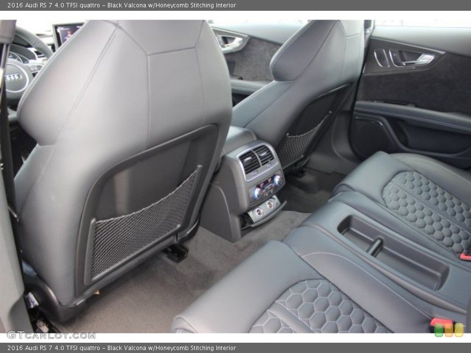 Black Valcona w/Honeycomb Stitching Interior Rear Seat for the 2016 Audi RS 7 4.0 TFSI quattro #105729677