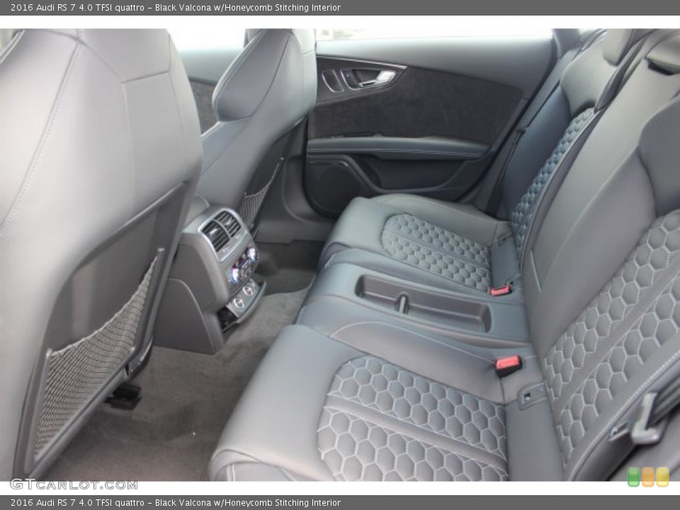Black Valcona w/Honeycomb Stitching Interior Rear Seat for the 2016 Audi RS 7 4.0 TFSI quattro #105729695