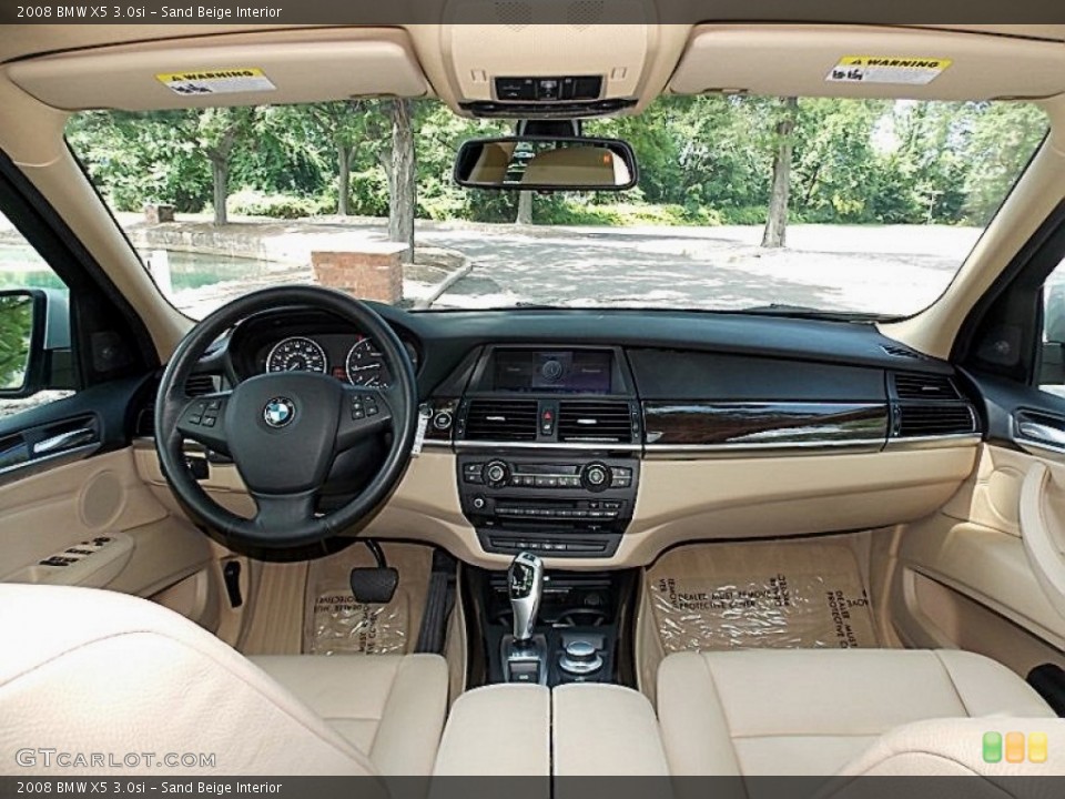 Sand Beige Interior Dashboard for the 2008 BMW X5 3.0si #105733970