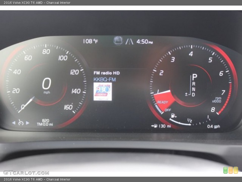 Charcoal Interior Gauges for the 2016 Volvo XC90 T6 AWD #105737894