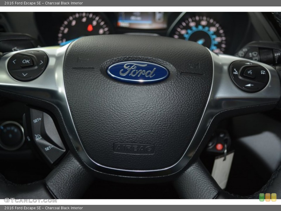 Charcoal Black Interior Steering Wheel for the 2016 Ford Escape SE #105745256