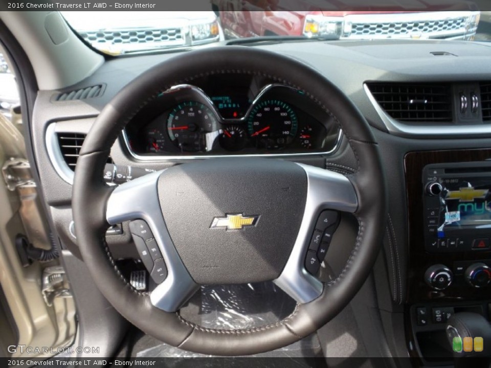 Ebony Interior Steering Wheel for the 2016 Chevrolet Traverse LT AWD #105751085