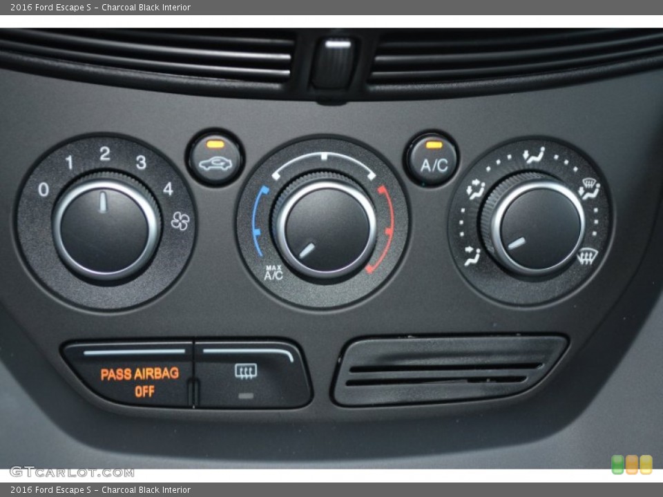 Charcoal Black Interior Controls for the 2016 Ford Escape S #105763931