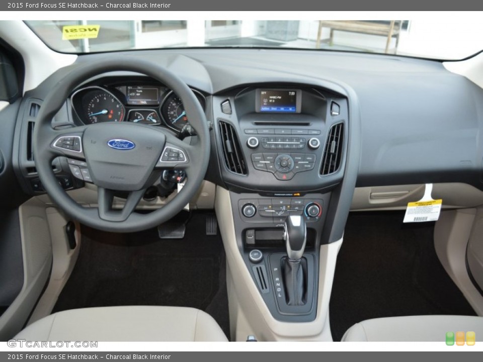 Charcoal Black Interior Dashboard for the 2015 Ford Focus SE Hatchback #105764384