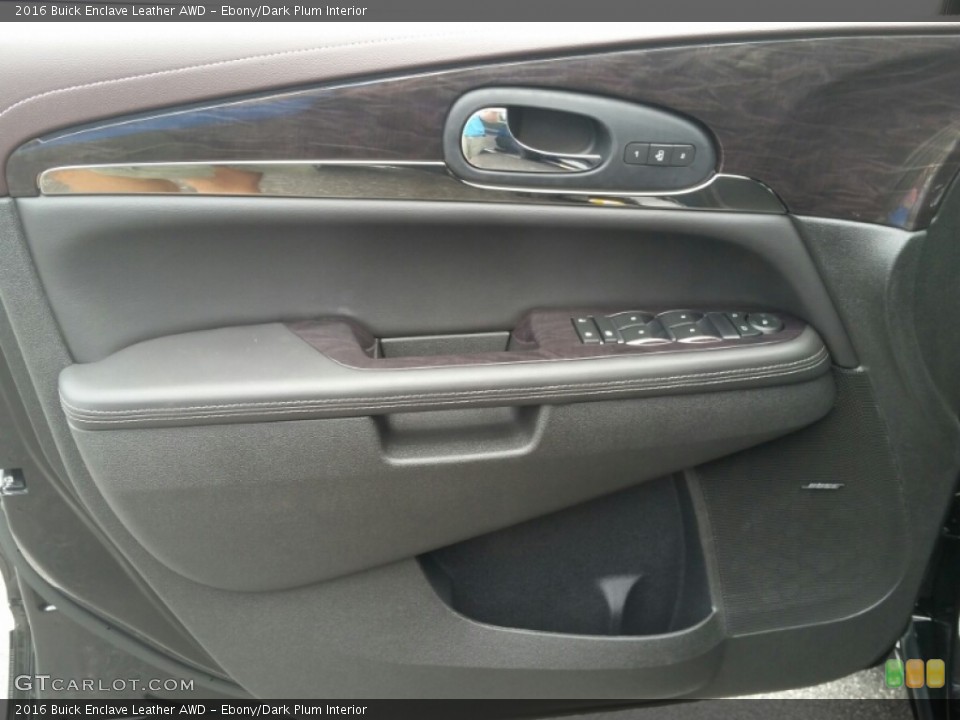 Ebony/Dark Plum Interior Door Panel for the 2016 Buick Enclave Leather AWD #105773414