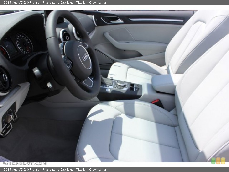 Titanium Gray Interior Front Seat for the 2016 Audi A3 2.0 Premium Plus quattro Cabriolet #105777629